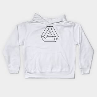 Impossible Shapes – Optical Illusion - Geometric Triangle Kids Hoodie